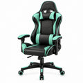 Ergonomischer Gamingstuhl Schwarz/Mint, 67 x 70 x 125–135 cm