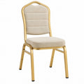 Gepolsterter Stuhl in Beige und Gold, 45 x 52 x 92 cm