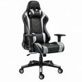 Gaming-Drehstuhl aus PU-Kunstleder Schwarz/Grau, 70 x 70 x 128–138 cm