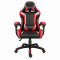 Ergonomischer Schalensitz in Schwarz/Rot/Weiß, 66 x 66 x 122–132 cm